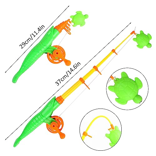 VEYLIN Magnetic Fishing Toys, Magnetic Fishing Game Set for Kids Bath, Plastic Floating Fish - Toddler Education Teaching and Learning Toys(Random)