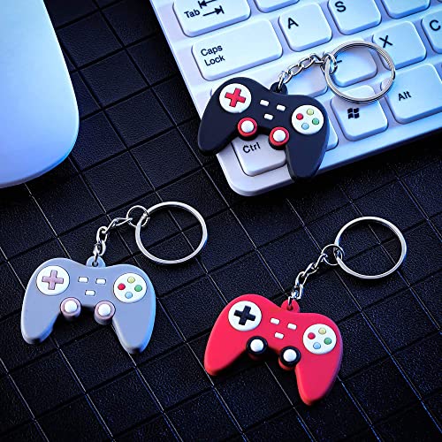 7 PCS Gaming Keyring,Gaming Keychain Boys Keyrings Video Game Controller Keyrings & Keychains Gaming Party Bag Fillers Gaming Handle Pendant Charms for Video Game Birthday Baby Shower Party Favors
