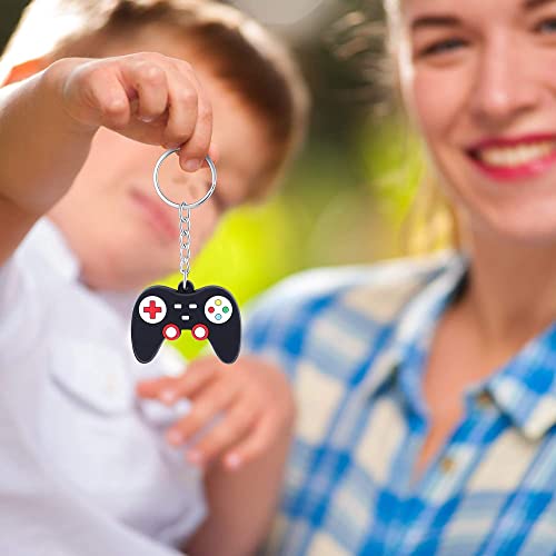 7 PCS Gaming Keyring,Gaming Keychain Boys Keyrings Video Game Controller Keyrings & Keychains Gaming Party Bag Fillers Gaming Handle Pendant Charms for Video Game Birthday Baby Shower Party Favors