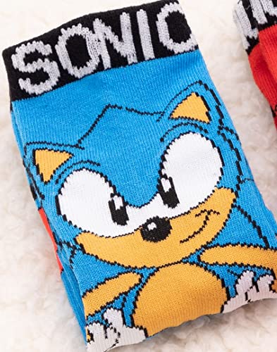 Sonic The Hedgehog Socks 5 Pack Kids | Boys Girls Knuckles Characters Power Rings Multicolour Footwear | Game Accessories Merchandise