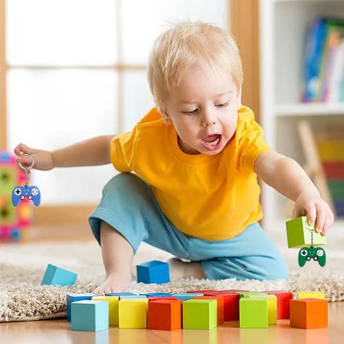 7 PCS Gaming Keyring,Gaming Keychain Boys Keyrings Video Game Controller Keyrings & Keychains Gaming Party Bag Fillers Gaming Handle Pendant Charms for Video Game Birthday Baby Shower Party Favors