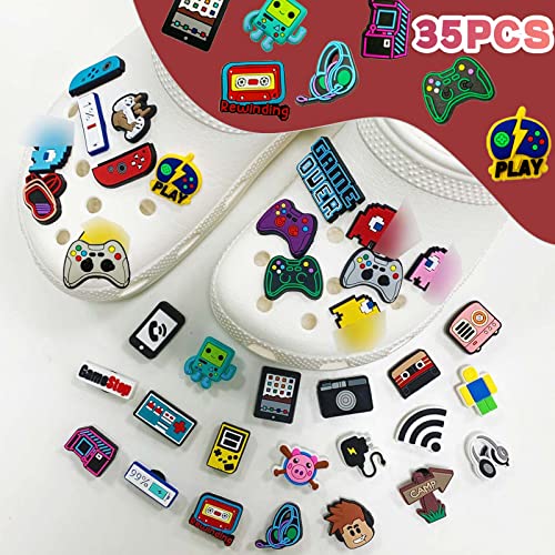 35 PCS Shoe Charms for Video Game, Decoration Pins for Wristbands Shoes Charm Party Favor Accessories Gifts for Teens