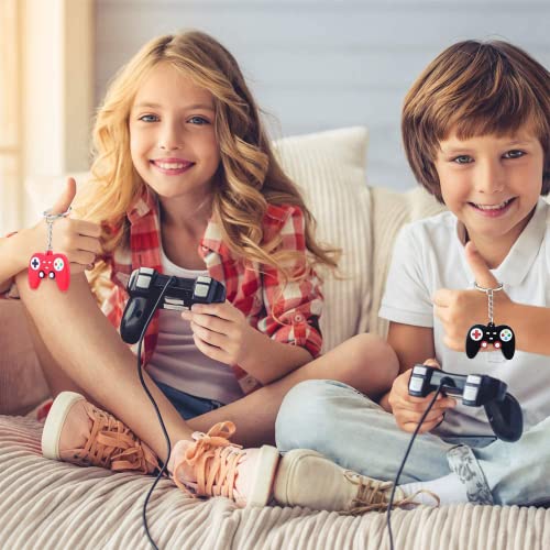 7 PCS Gaming Keyring,Gaming Keychain Boys Keyrings Video Game Controller Keyrings & Keychains Gaming Party Bag Fillers Gaming Handle Pendant Charms for Video Game Birthday Baby Shower Party Favors