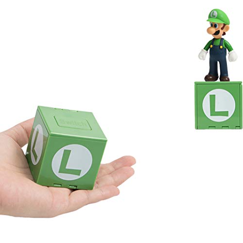 Switch Game Card Case, Game Card Holder for Nintendo Switch Games with 16 Card Slots, Fun Gift for Kids (Luigi GREEN)