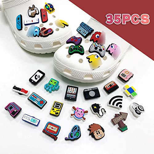 35 PCS Shoe Charms for Video Game, Decoration Pins for Wristbands Shoes Charm Party Favor Accessories Gifts for Teens