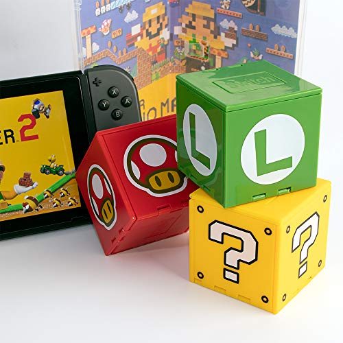 Switch Game Card Case, Game Card Holder for Nintendo Switch Games with 16 Card Slots, Fun Gift for Kids (Luigi GREEN)