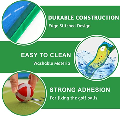 Battle Royale Golf Games Casual Golf Game Set Mat for Adults and Kids Golf Putting Mat Green Golf Gifts Velcro Golf Chipping Game Training Aid-Golf Accessories for Men(150cmx80cm)