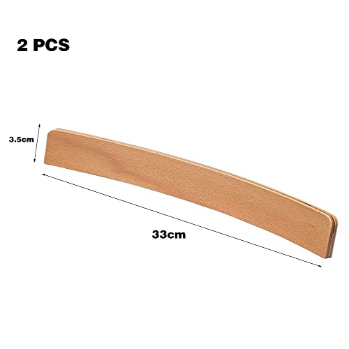 YOUDALIS 2Pcs Playing Card Holder,Curved Shape Wooden Cards Holders,Hands Free Poker Rack Organizer for Kids Adults Seniors Card Game Accessories for Bridge