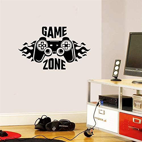 SITAKE Game Zone Boys Wall Stickers for Bedrooms, Gaming Accessories Kid’s Room Decorations, Children’s Wall Decor for Playroom, 57 x 33 cm