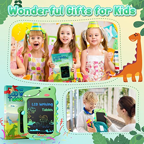 Dinosaur Kids Toys Gifts for Girls Boys - Holiday Travel Essentials Toddlers Toys Plane Activities Travel Accessories Games Age for 1 2 3 4 5 6 + Year Old LCD Writing Magic Doodle Board Drawing Tablet