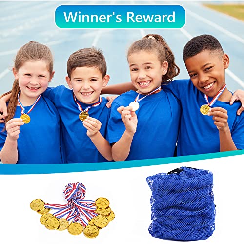 Flintronic 20ft Kids Adult Tug of War Rope Kit with Whistle Medal Accessories, Outdoor Play Field Day Family Party Birthday Party Game Tug of War Rope Kit (Blue)