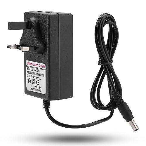 Lithium-ion Battery Power Adapter, AC 100-240V DC 21V 2A Power Supply Adapter Replacement Charger for Toy Car, Balance Car and Small Household Electronic Devices (UK) (DC 21V 2A)