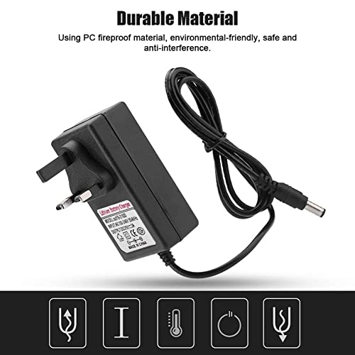 Lithium-ion Battery Power Adapter, AC 100-240V DC 21V 2A Power Supply Adapter Replacement Charger for Toy Car, Balance Car and Small Household Electronic Devices (UK) (DC 21V 2A)