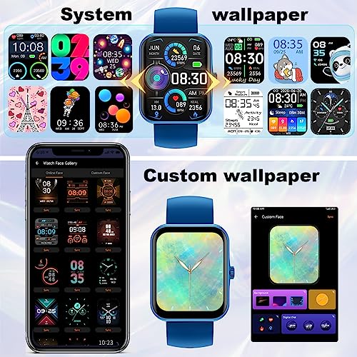 PTHTECHUS Smart Watch for Kids, Fitness Tracker Smart Watch with Bluetooth Call Voice Assistant, 100 Sports Modes, Sleep Monitor, Pedometer, Sport Watch for iOS Android