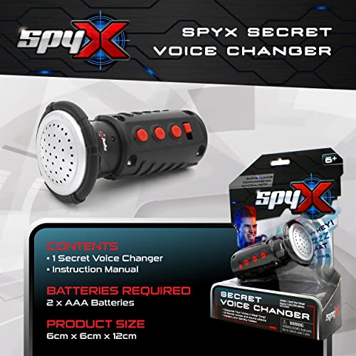 SpyX 10537 Secret Voice Changer For Kids - Disguise and Hide Your identity For Fun Spy Missions - Includes Secret Voice Changer With 9 Distortion Modes, 6+ Years