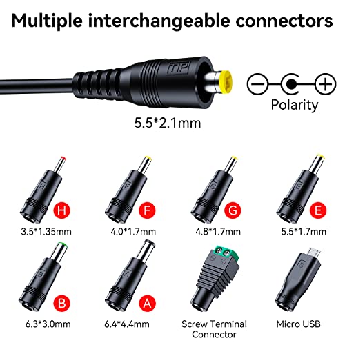 ALSISK International Power Adapters Multifunctional Portable Power Transformers (Included USB),AC Supply Adapter 100-240V to DC 3V/4.5V/5V/6V/7.5V/9V/12V-MAX 2A (2000mA)+8 Different Plugs