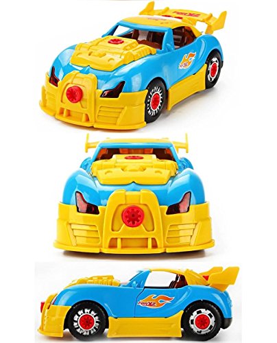 Pup Go Construction Toy, Take Apart Toys Car Racing, 30 Pieces, Build Your Own Car Kit With Electric Drill Tools, Best Gift Present Age 3 4 Year Old Boy Girl Kids (4 Spare Screws Included)