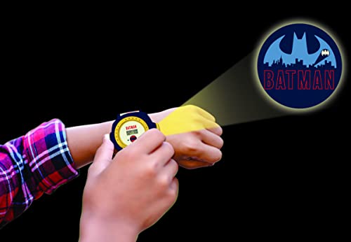 LEXIBOOK DMW050BAT Adjustable Projection Watch Digital Screen – 20 Images of Batman – for Children-Red and Blue