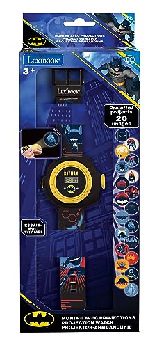 LEXIBOOK DMW050BAT Adjustable Projection Watch Digital Screen – 20 Images of Batman – for Children-Red and Blue