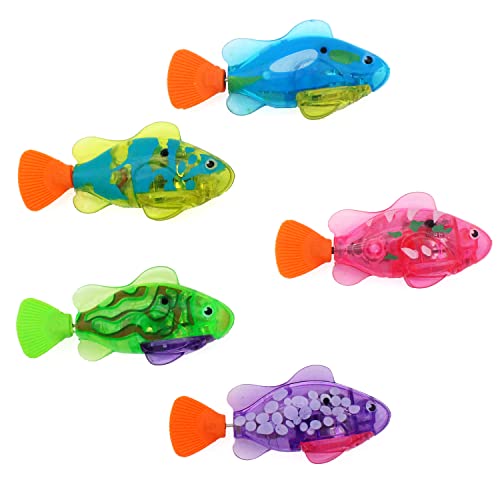 Escomdp Electric Fish Toys Electronic Animal Pets Baby & Toddler Bath Toy Bathtub, Fish Tank Kids Gift (5 Pack)