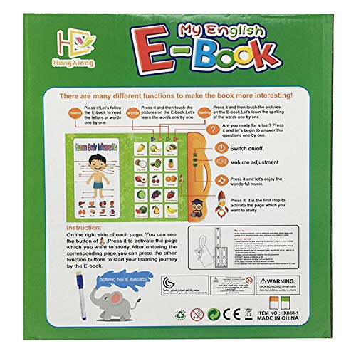 Yiran ABC Learning Sound Book Toy for toddlers 6 months to 3 years old, Activities With Numbers, Shapes, Colors & Animals, Interactive books for Children.