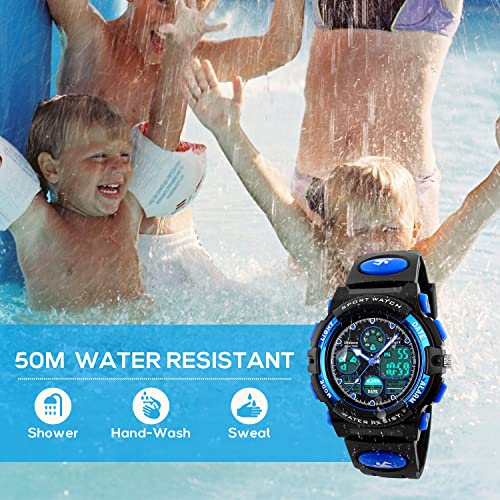 Urdesw Kids Digital Waterproof Watches for 6-15 Year Old Boys Electronic Toys Games Teen Boys Birthday Presents Gift for 6-15 Year Old Boys Girls