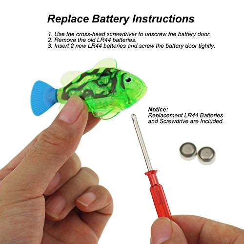 Escomdp Electric Fish Toys Electronic Animal Pets Baby & Toddler Bath Toy Bathtub, Fish Tank Kids Gift (5 Pack)