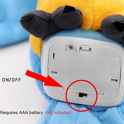 Cutiest Talking Parrot Toy Mimicry Pet Speaking Plush Toy Repeat What You Say Waving Wings Electronic Record Bird Toy Stuffed Animal Interactive Sensory Educational Toy Birthday Xmas Gift