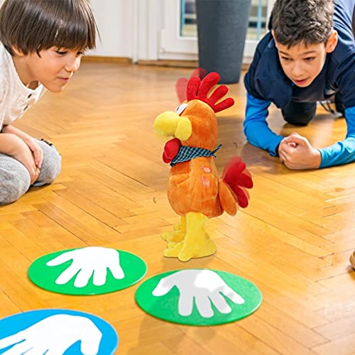 SdeNow Musical Squawking Chicken Stuffed Animal Walking Singing Waving Rooster Fun Electronic Interactive Animation Plush Toys Gifts for Kids