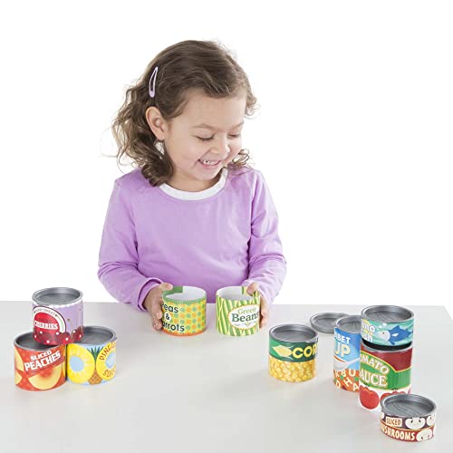 Melissa & Doug Toy Tinned Groceries | Toy Play Food Sets for Children Kitchen Toys for Girls or Boys 3+ | Food Toys & Play Kitchen Accessories | Toy Food Set for Kids Kitchen Accessories