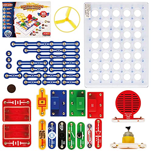 Science Kidz Electronics Kit - Electric Circuits For Kids - 188 Experiments Set - Science Kits For Kids 7,8,9,10 - Educational STEM Toys For Kids