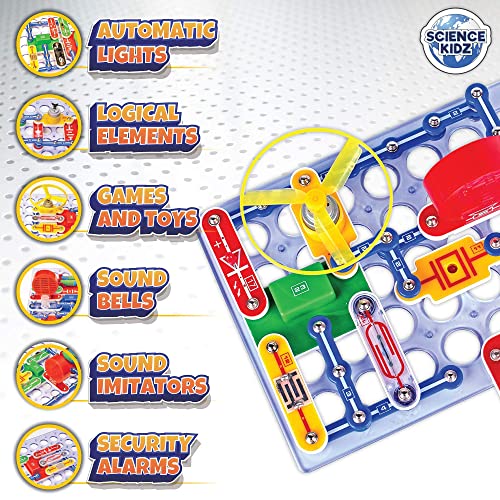 Science Kidz Electronics Kit - Electric Circuits For Kids - 188 Experiments Set - Science Kits For Kids 7,8,9,10 - Educational STEM Toys For Kids