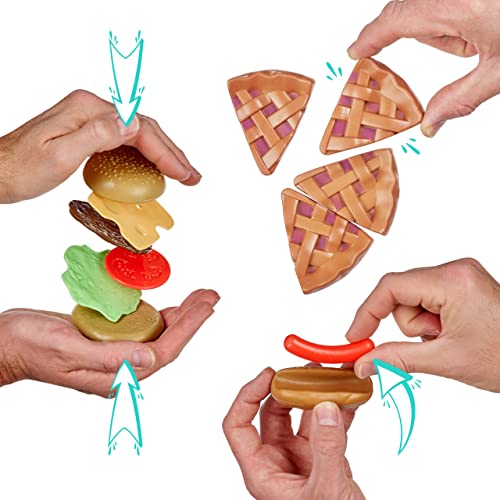 THE TWIDDLERS - 150 Pieces Pretend Play Food Toys, Role Play Kids Kitchen Toy Set for Boys & Girls - Includes Fruits & Vegetables