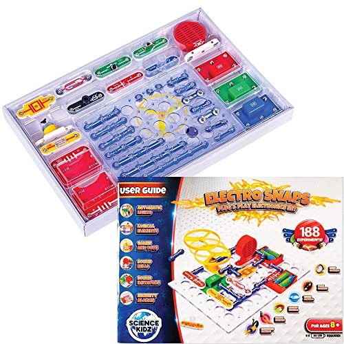 Science Kidz Electronics Kit - Electric Circuits For Kids - 188 Experiments Set - Science Kits For Kids 7,8,9,10 - Educational STEM Toys For Kids