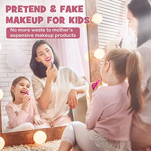 Sanlebi Pretend Makeup Sets for Girls, 20 PCS Fake Make Up Toys Role Play Cosmetic Gift for 3 4 5 Years Old Kids Toddlers Children
