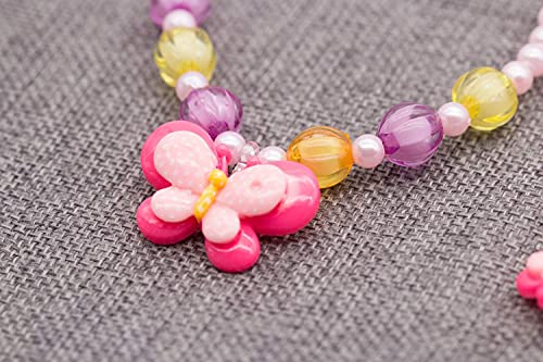 BIQIQI Kids Jewelry Set Little Girls Plush Purses with Necklace Bracelet Ring and Earring Jewelry Set Cute Handbag My First Purse for Little Girls Dress up and Pretend Role Play