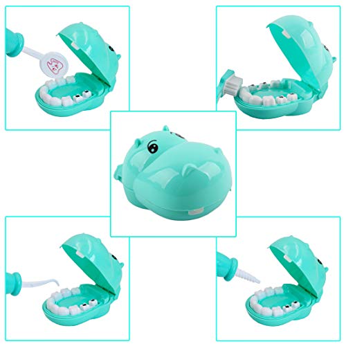 deAO Kids Role Play Dentist, Surgeon & Vet Medical 30 Piece Kit with Light and Sound Including Electronic Stethoscope, Lab Coat Cap & Play Medical Equipment (Blue)