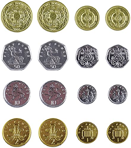 JKG® Pound Sterling Pretend Play Money Notes and Coins for Children | Fake Money UK Currency Toy Banknotes | Kids Role Play Shop Till Bank Cash, Post Office Set - School Role Play Teach Money Numeracy