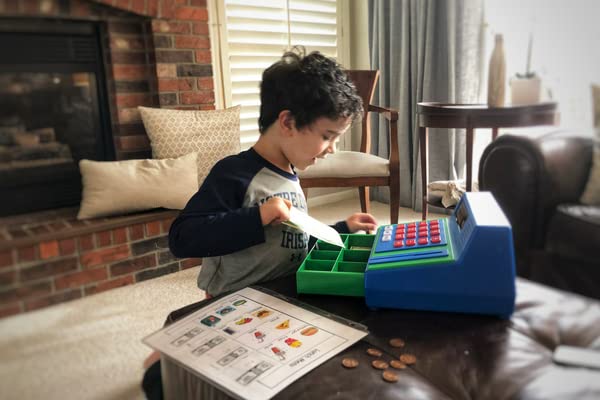 JKG® Pound Sterling Pretend Play Money Notes and Coins for Children | Fake Money UK Currency Toy Banknotes | Kids Role Play Shop Till Bank Cash, Post Office Set - School Role Play Teach Money Numeracy