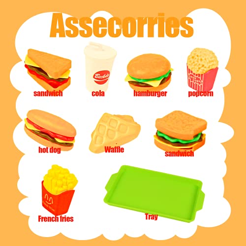 SULOLI Pretend Food Toys,Mini Play Food Sets for Children Kitchen Kids Role Play Food for 3+ Years Old