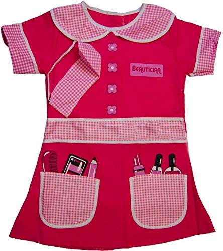 Girls Boys Dress Up Beautician Therapist Outfit Pink Role Play Childrens Kids Party Fancy Dress Ages 3-7 Years (3-5 Years)