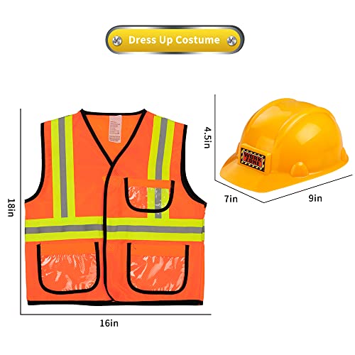 Lesheng space Construction Worker Costume for Boys and Toddlers Builder Pretend Role Play Dress Up for kids