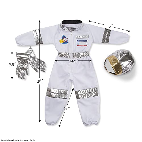 Melissa & Doug Kids Astronaut Costume Role Play Toys | Fancy Dress for Kids & Toddlers | Astronaut Costumes for Kids | Kids Dressing Up Clothes for Girls or Boys | Pretend Play Gifts Kids Age 3-6