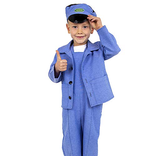 Train Driver Costume Kids, 3-Piece Train Conductor 3-5 Years | Kids Dress Up Fancy Dress for Kids & Toddlers | Dress Up for Girls & Boys, Unisex, Multicolor