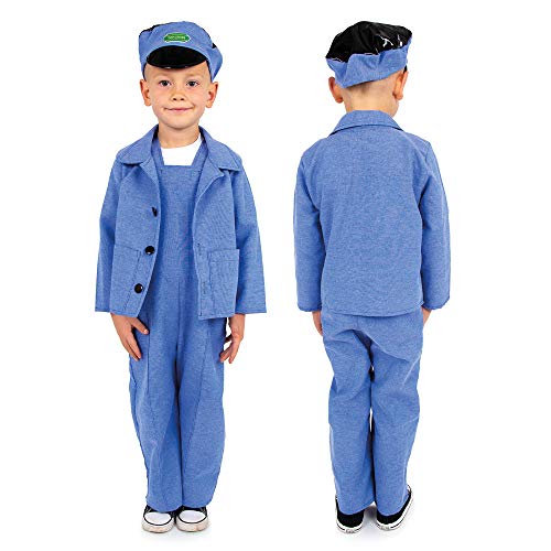 Train Driver Costume Kids, 3-Piece Train Conductor 3-5 Years | Kids Dress Up Fancy Dress for Kids & Toddlers | Dress Up for Girls & Boys, Unisex, Multicolor
