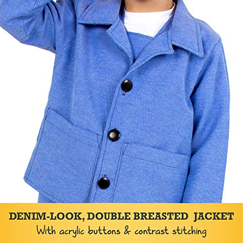 Train Driver Costume Kids, 3-Piece Train Conductor 3-5 Years | Kids Dress Up Fancy Dress for Kids & Toddlers | Dress Up for Girls & Boys, Unisex, Multicolor