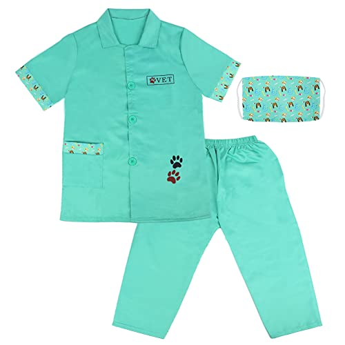 jerryvon Doctors Set for Kids Girls Dress Up Doctor Costume Kids Vet Dress Up for Girls Boys Age 3 4 5 6 Years Old Role Play Educational Toys