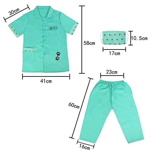 jerryvon Doctors Set for Kids Girls Dress Up Doctor Costume Kids Vet Dress Up for Girls Boys Age 3 4 5 6 Years Old Role Play Educational Toys