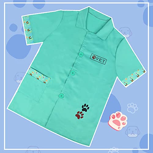 jerryvon Doctors Set for Kids Girls Dress Up Doctor Costume Kids Vet Dress Up for Girls Boys Age 3 4 5 6 Years Old Role Play Educational Toys