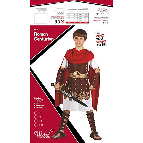 Boys Roman Centurion Fancy Dress Costume - Large (8-10)
